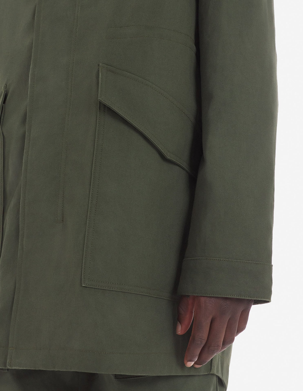  MILITARY PARKA WITH DETACHABLE LINING IN WASHED CO