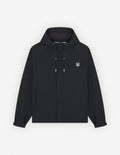  HOODED WINDBREAKER IN NYLON WITH GREY FOX HEAD PATCH