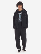  HOODED WINDBREAKER IN NYLON WITH GREY FOX HEAD PATCH