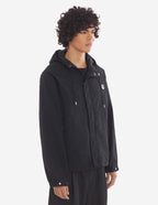  HOODED WINDBREAKER IN NYLON WITH GREY FOX HEAD PATCH