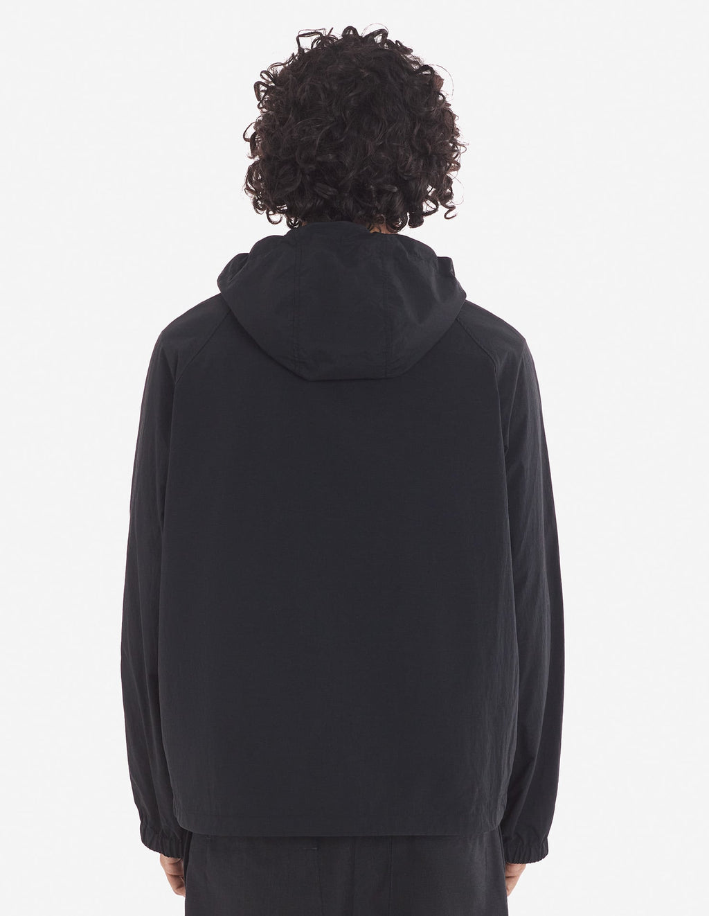  HOODED WINDBREAKER IN NYLON WITH GREY FOX HEAD PATCH