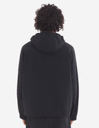  HOODED WINDBREAKER IN NYLON WITH GREY FOX HEAD PATCH