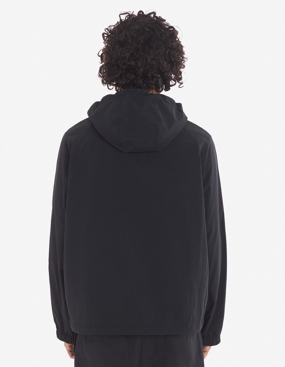  HOODED WINDBREAKER IN NYLON WITH GREY FOX HEAD PATCH