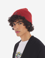  BOLD FOX HEAD PATCH RIBBED BEANIE