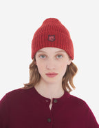  BOLD FOX HEAD PATCH RIBBED BEANIE