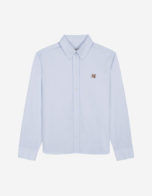  BUTTON-DOWN CLASSIC SHIRT WITH INSTITUTIONAL FOX HEAD PATCH IN OXFORD