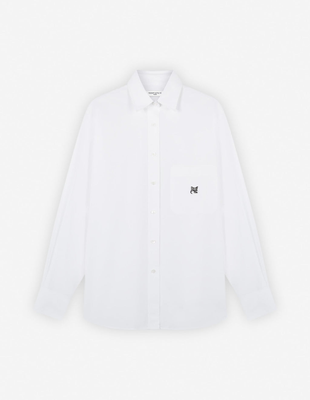  CASUAL SHIRT WITH GREY FOX HEAD PATCH IN COTTON PO