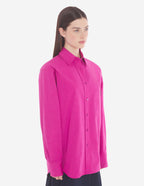  CASUAL SHIRT WITH CHEST POCKET AND BOLD FOX HEAD PATCH IN COTTON POPLIN
