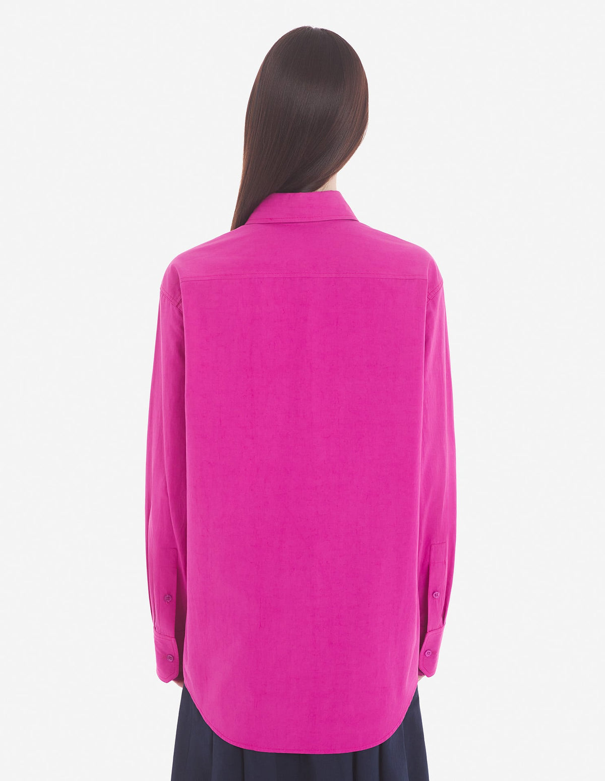  CASUAL SHIRT WITH CHEST POCKET AND BOLD FOX HEAD PATCH IN COTTON POPLIN