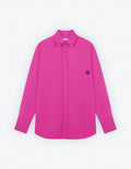  CASUAL SHIRT WITH CHEST POCKET AND BOLD FOX HEAD PATCH IN COTTON POPLIN