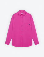  CASUAL SHIRT WITH CHEST POCKET AND BOLD FOX HEAD PATCH IN COTTON POPLIN