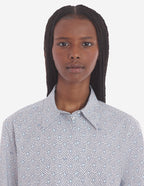 BOXY SHIRT WITH CONCEALED PLACKET IN SHIELD PRINT