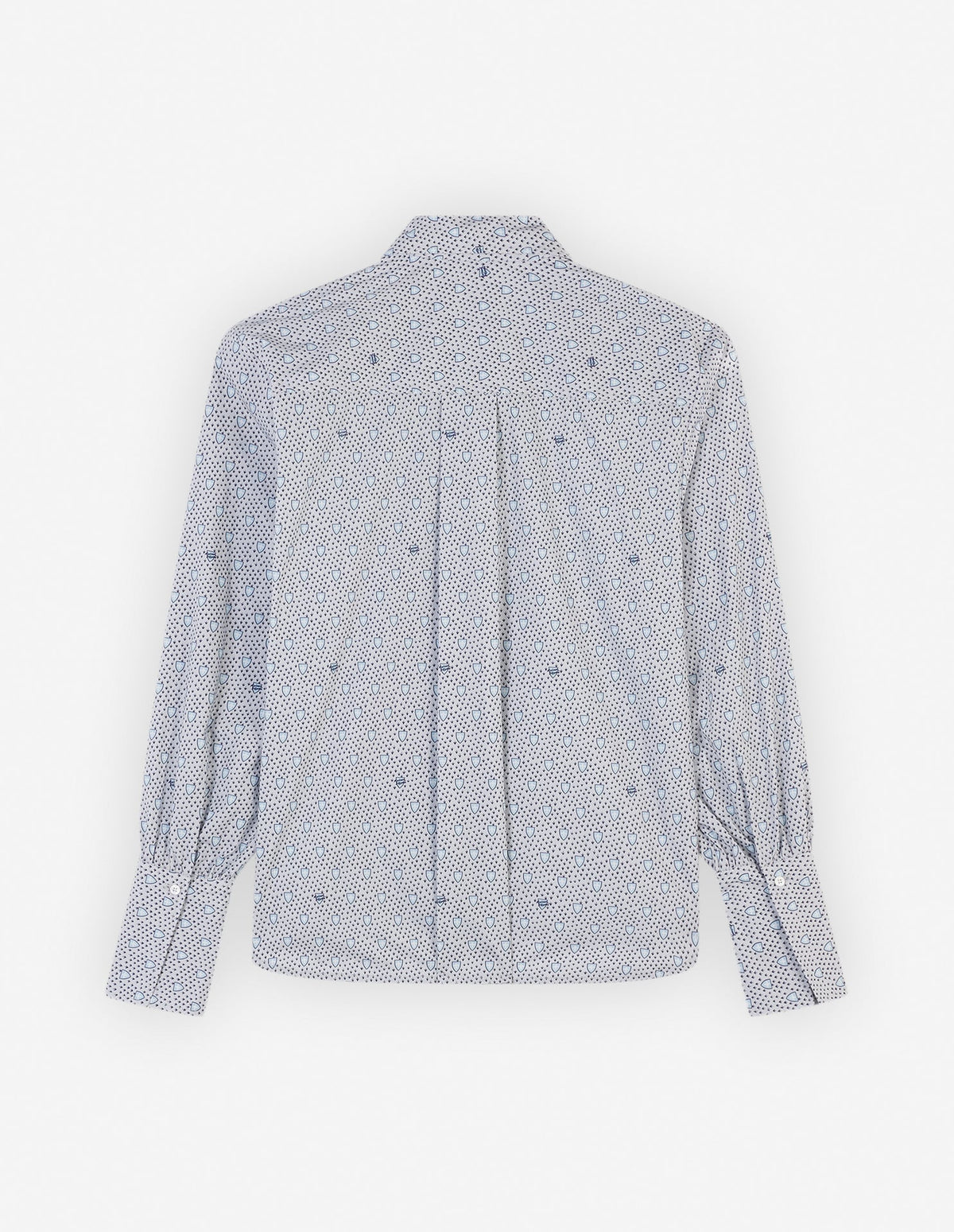  BOXY SHIRT WITH CONCEALED PLACKET IN SHIELD PRINT