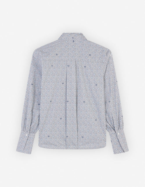  BOXY SHIRT WITH CONCEALED PLACKET IN SHIELD PRINT