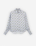  BOXY SHIRT WITH CONCEALED PLACKET IN FLORAL PRINT