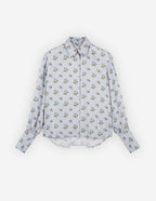  BOXY SHIRT WITH CONCEALED PLACKET IN FLORAL PRINT