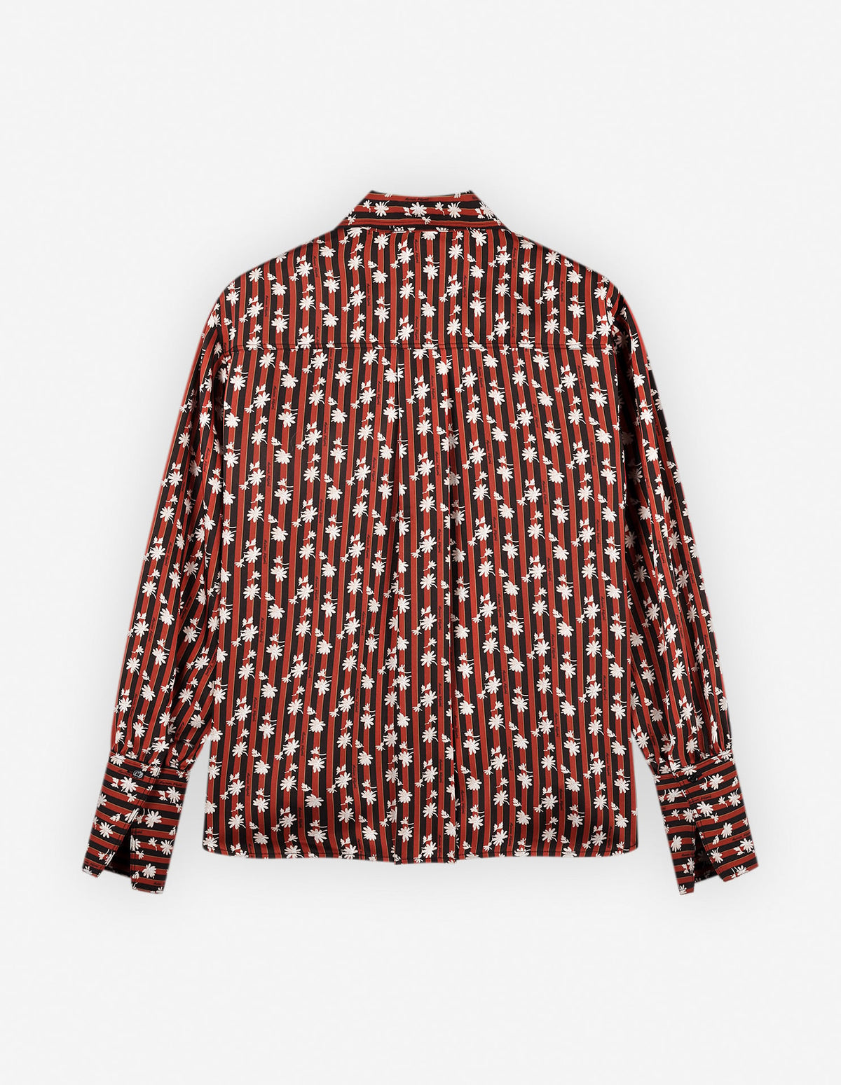  BOXY SHIRT WITH CONCEALED PLACKET IN FLORAL STRIPE
