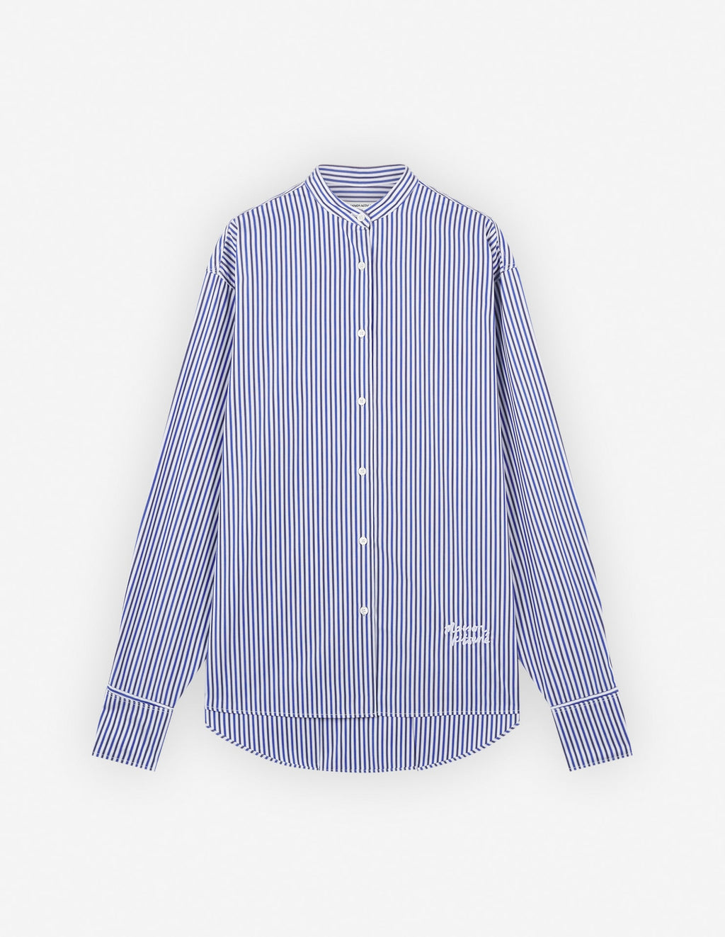  OVERSIZE SHIRT IN STRIPED COTTON WITH LOGO HANDWRI