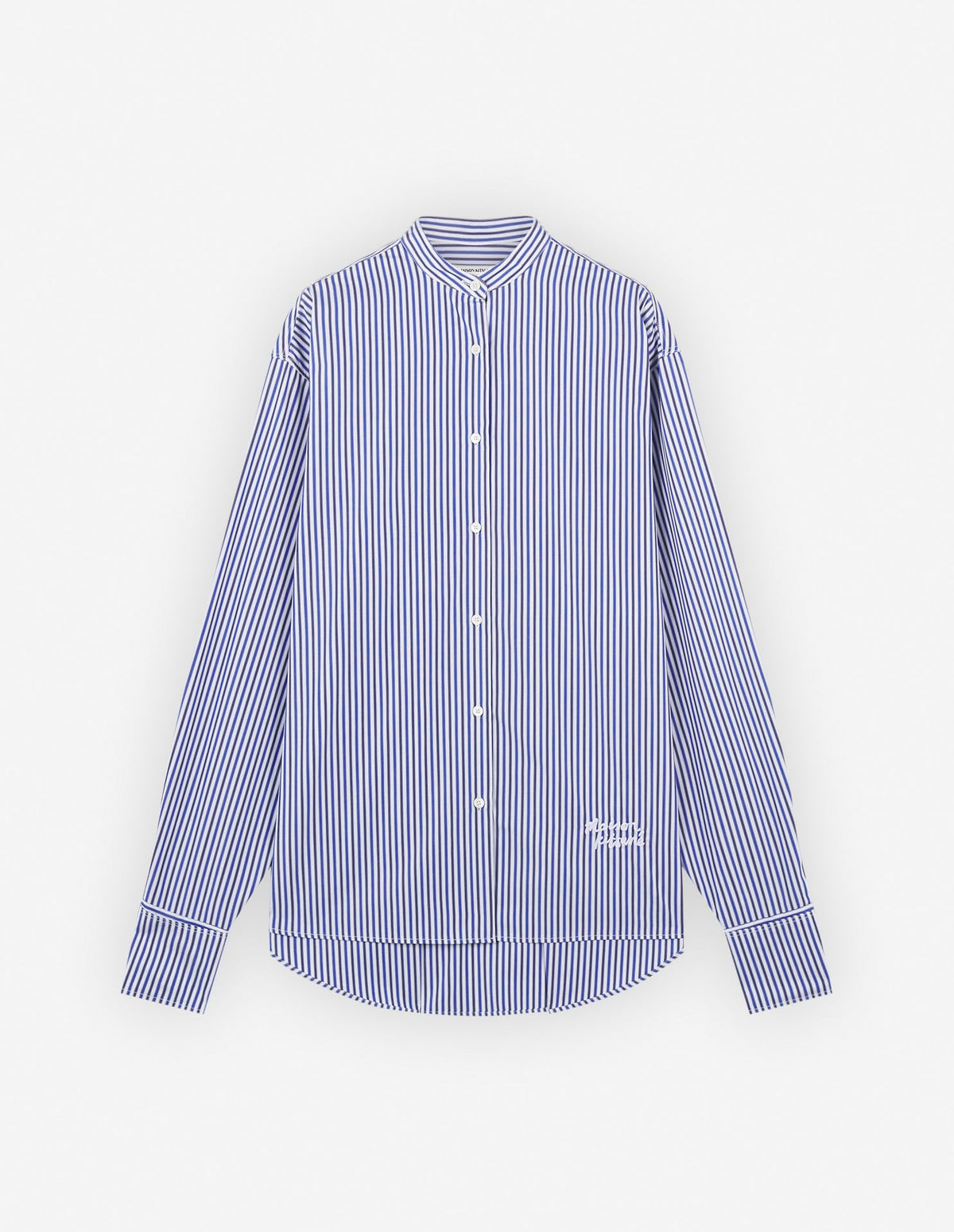  OVERSIZE SHIRT IN STRIPED COTTON WITH LOGO HANDWRI