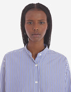  OVERSIZE SHIRT IN STRIPED COTTON WITH LOGO HANDWRI