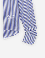  OVERSIZE SHIRT IN STRIPED COTTON WITH LOGO HANDWRI