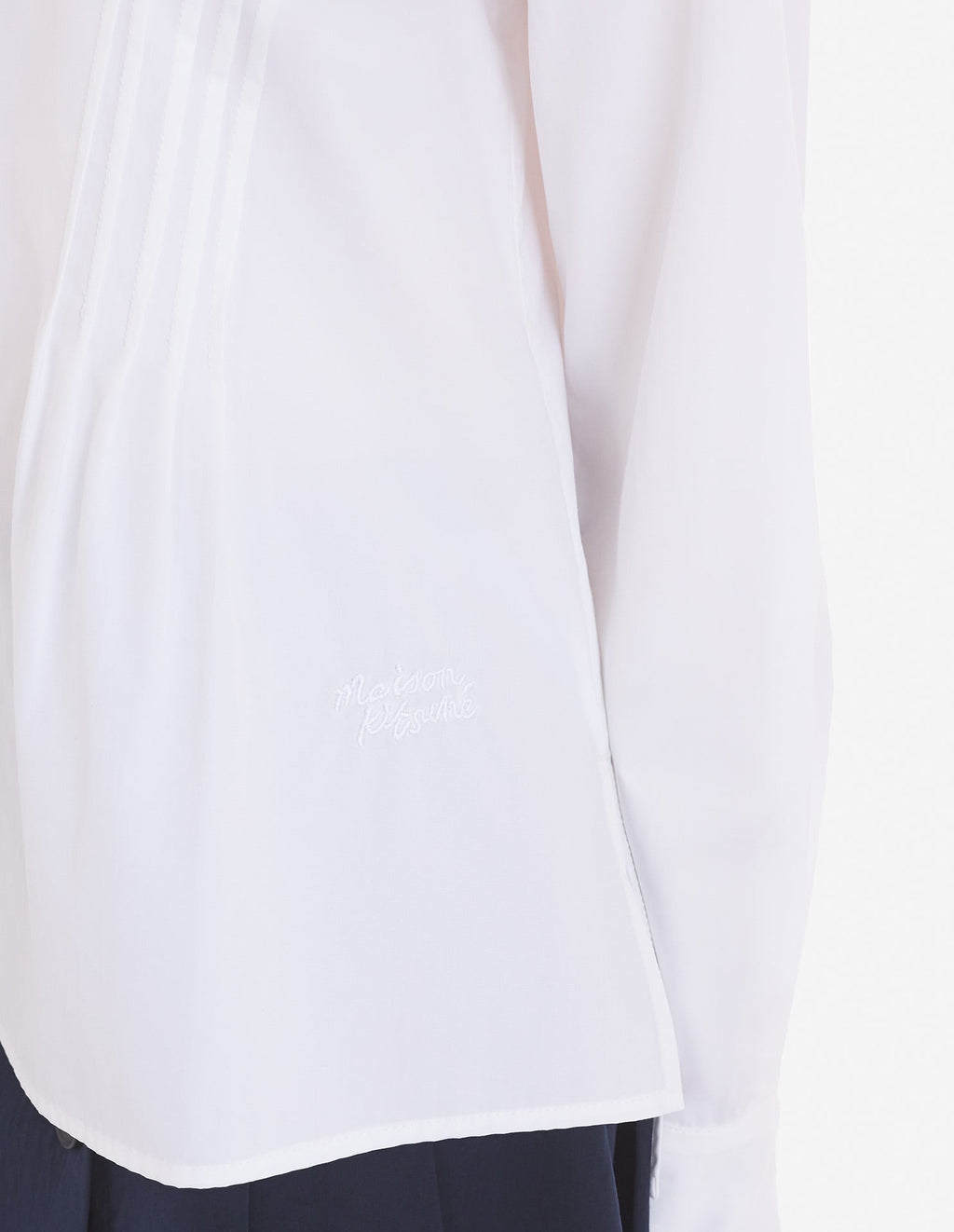  SCARF L/S BLOUSE WITH GATHERING DETAILS IN COTTON