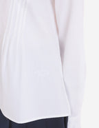  SCARF L/S BLOUSE WITH GATHERING DETAILS IN COTTON