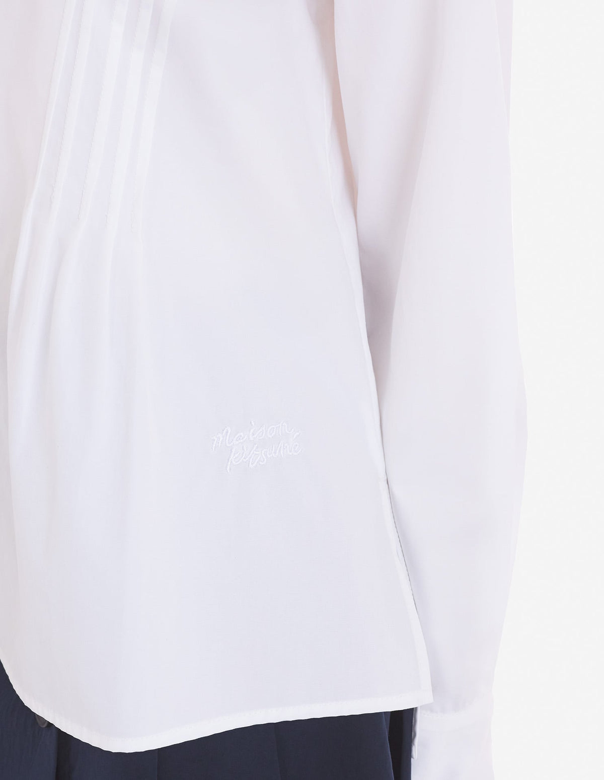  SCARF L/S BLOUSE WITH GATHERING DETAILS IN COTTON