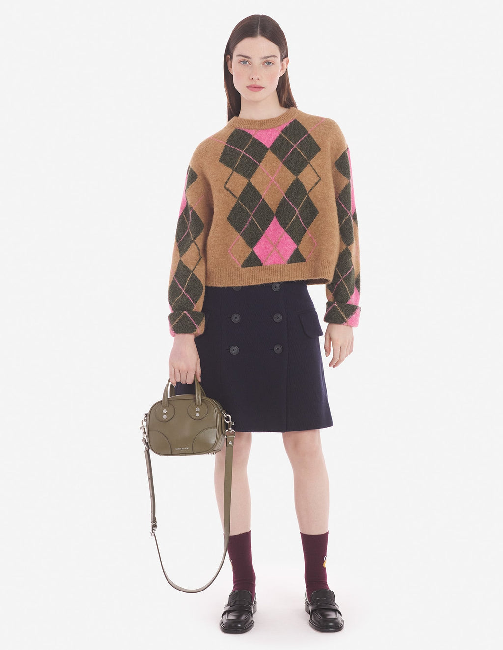  ARGYLE BOXY JUMPER