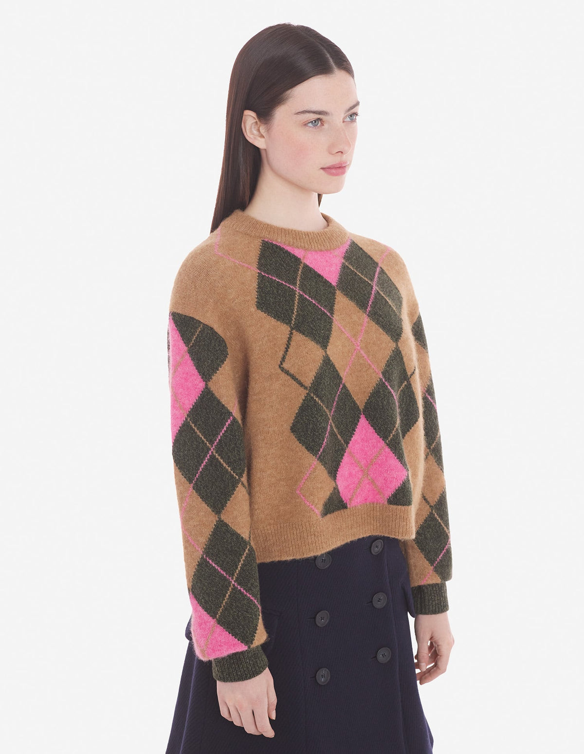  ARGYLE BOXY JUMPER