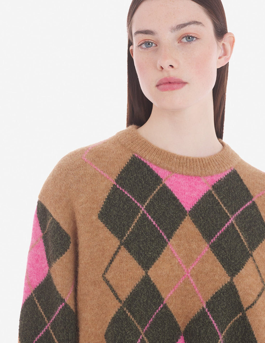  ARGYLE BOXY JUMPER