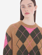  ARGYLE BOXY JUMPER