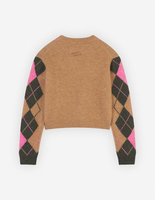  ARGYLE BOXY JUMPER