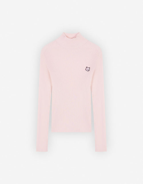  BOLD FOX HEAD PATCH FINE RIBBED TURTLENECK