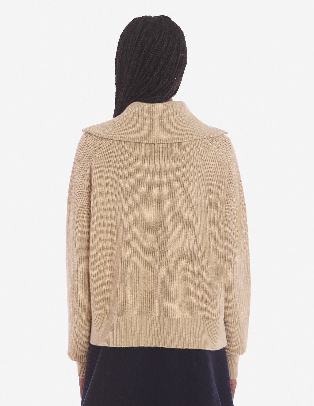 BOLD FOX HEAD PATCH HALF ZIP RIBBED JUMPER
