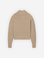  BOLD FOX HEAD PATCH HALF ZIP RIBBED JUMPER