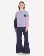  FOX HEAD INTARSIA COMFORT JUMPER IN COLOUR BLOCK