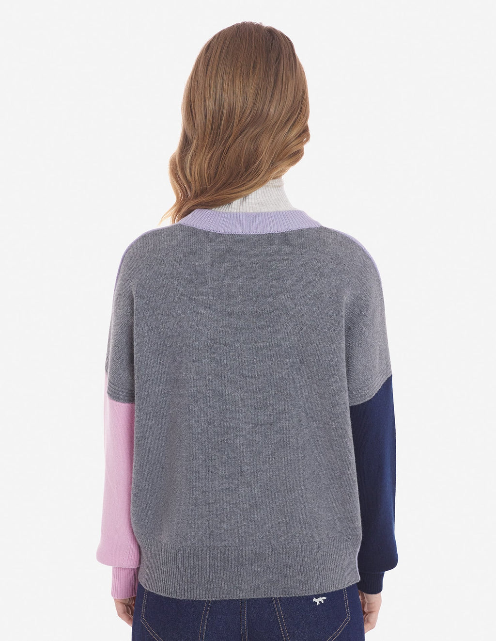  FOX HEAD INTARSIA COMFORT JUMPER IN COLOUR BLOCK