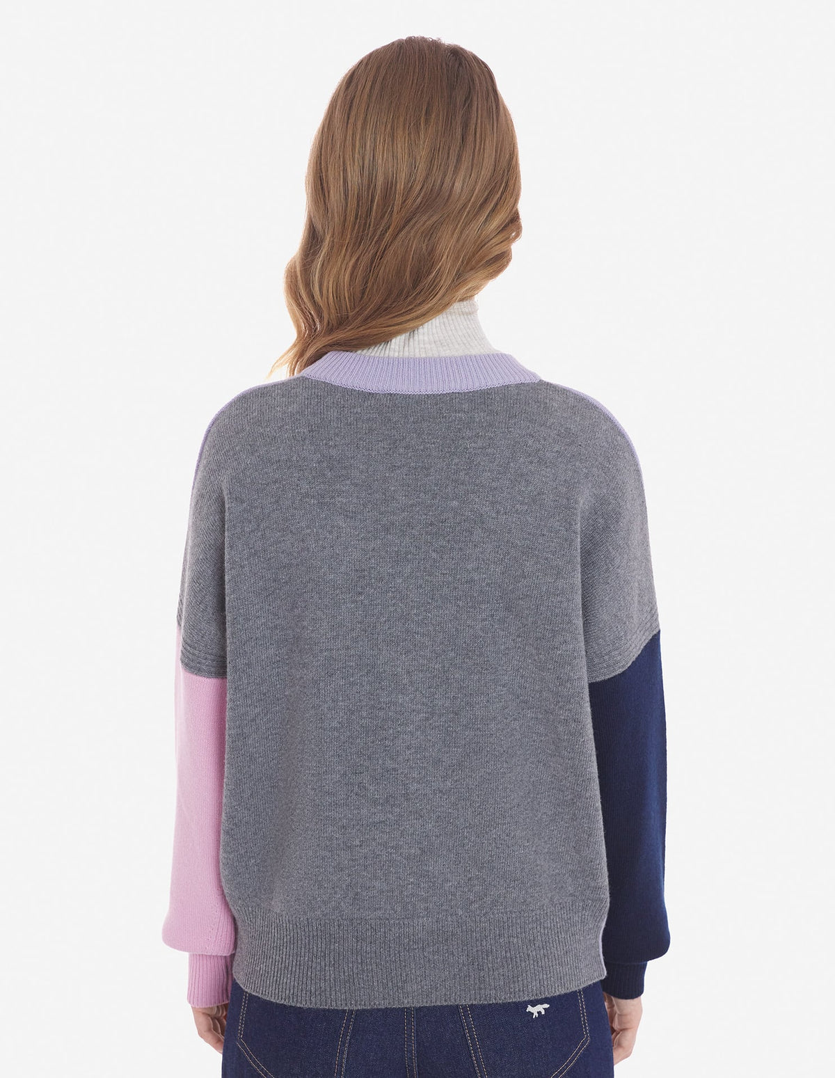  FOX HEAD INTARSIA COMFORT JUMPER IN COLOUR BLOCK