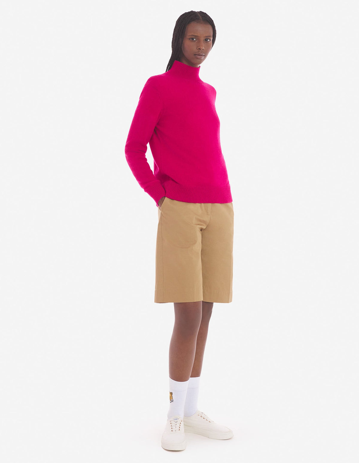  BABY FOX PATCH BOXY TURTLENECK