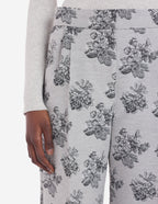  DOUBLE PLEAT TAILORED PANTS IN FLOWERS JACQUARD