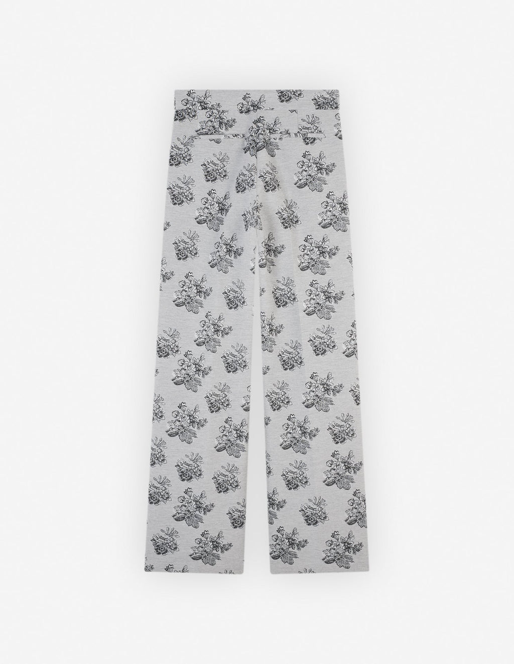  DOUBLE PLEAT TAILORED PANTS IN FLOWERS JACQUARD