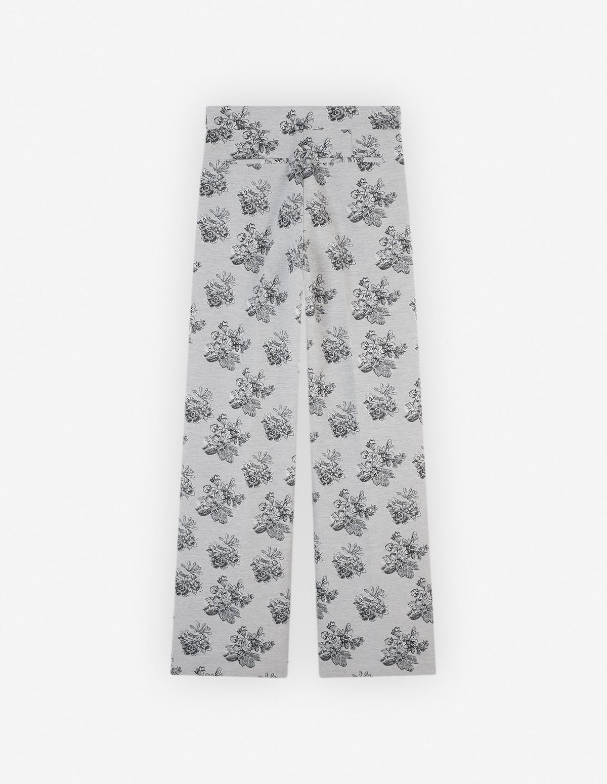  DOUBLE PLEAT TAILORED PANTS IN FLOWERS JACQUARD