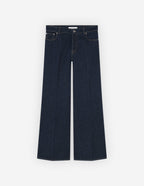  CROPPED FLARE JEANS IN INDIGO DENIM