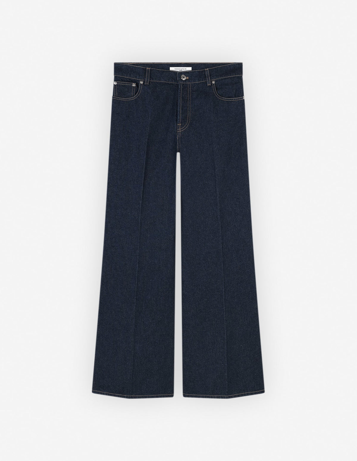  CROPPED FLARE JEANS IN INDIGO DENIM