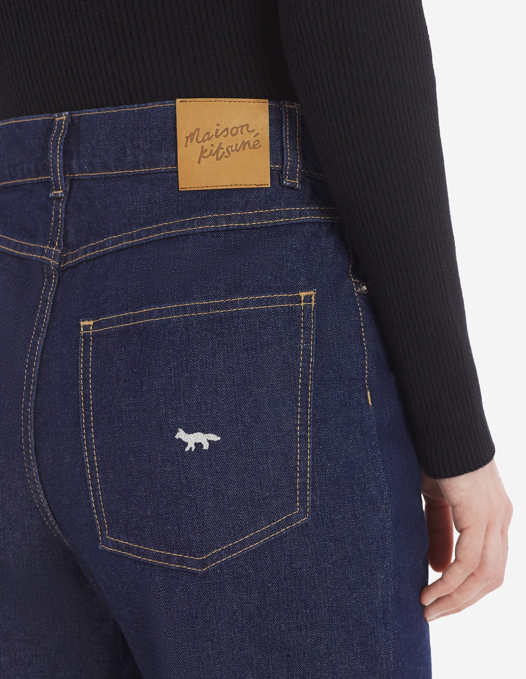  CROPPED FLARE JEANS IN INDIGO DENIM