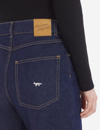  CROPPED FLARE JEANS IN INDIGO DENIM