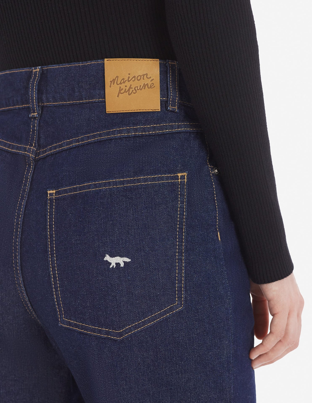  CROPPED FLARE JEANS IN INDIGO DENIM