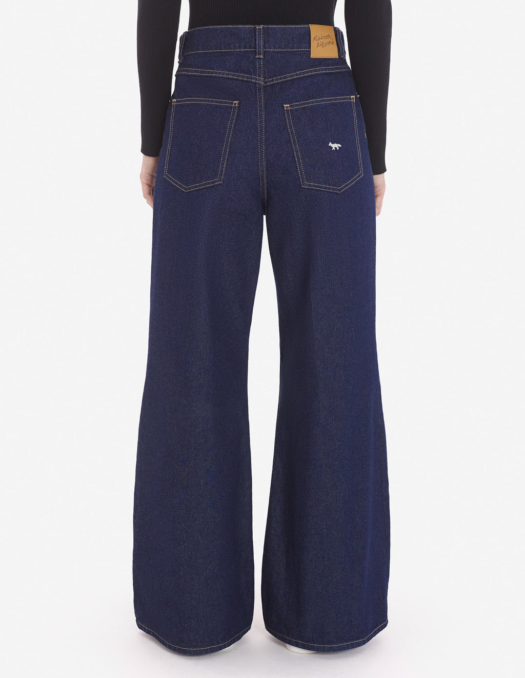  CROPPED FLARE JEANS IN INDIGO DENIM