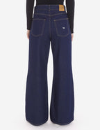  CROPPED FLARE JEANS IN INDIGO DENIM